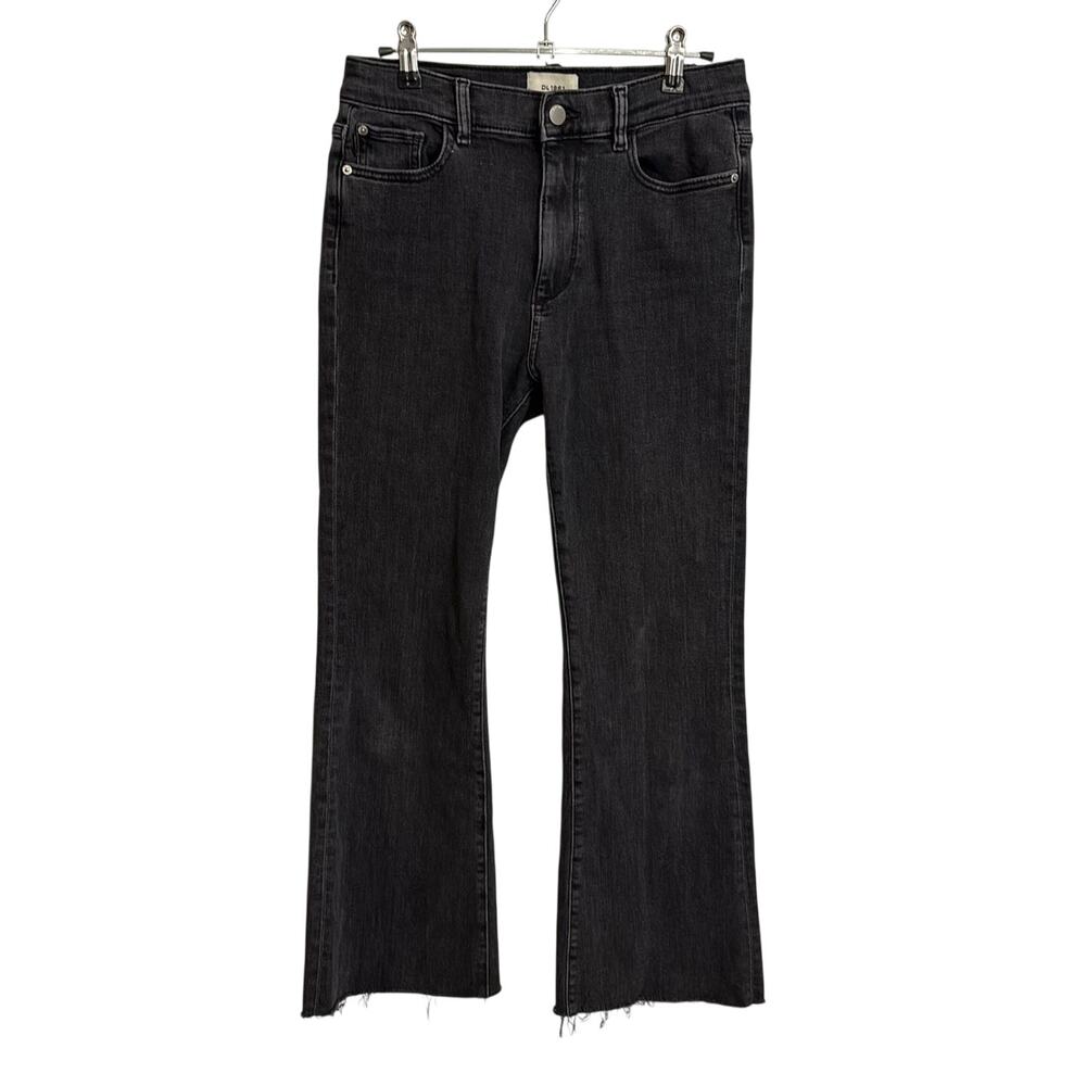 DL1961 Jeans Womens 28 Black Bridget Boot High Rise Instasculpt Raw Hem Bootcut